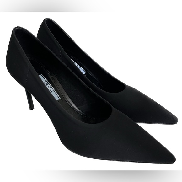 【PRADA】Black Tessa Tech Pointed Pump 36.5(23.5cm) - Picture 1 of 6